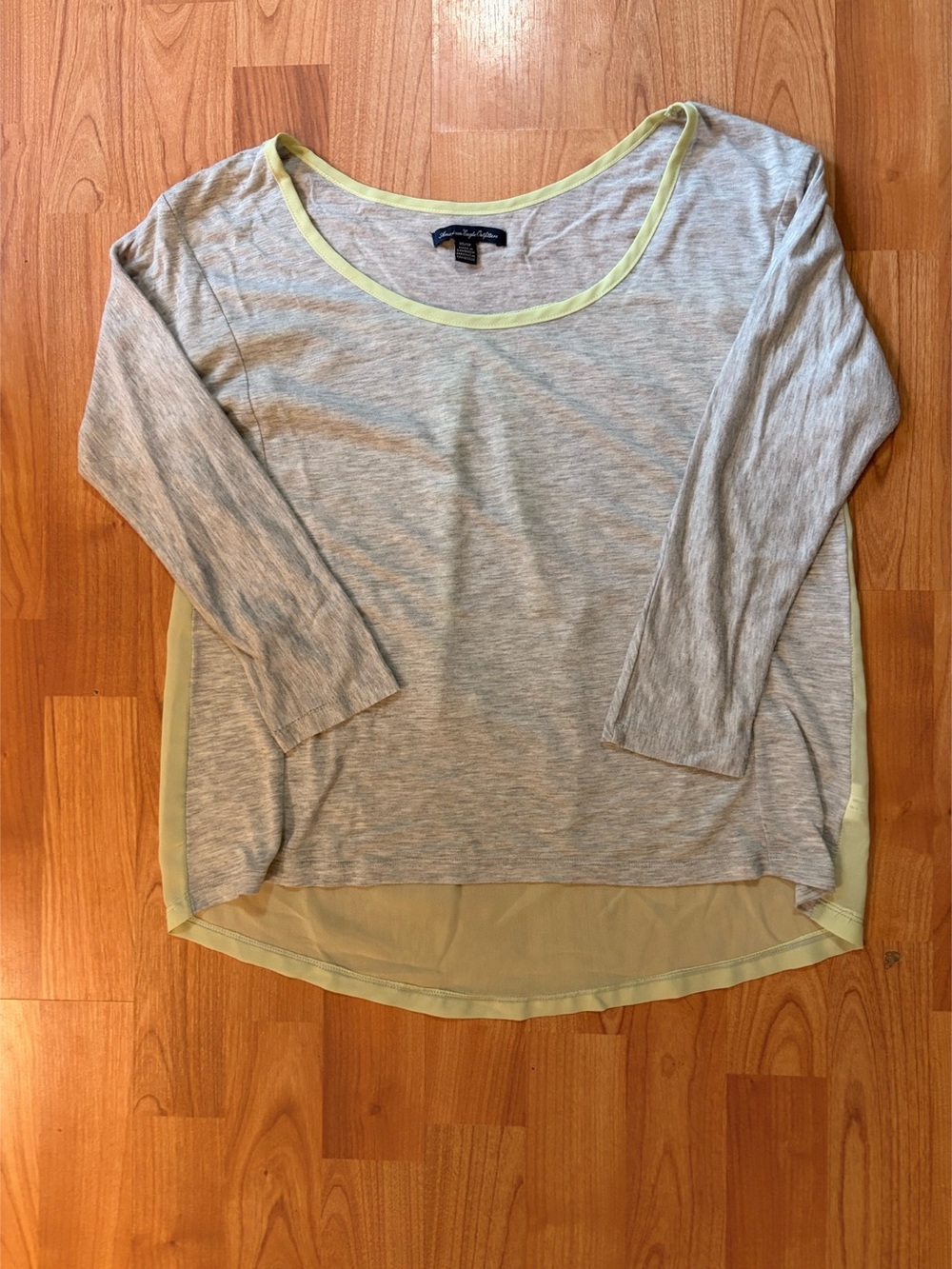 American Eagle Outfitters Gray And Green Tunic top XS